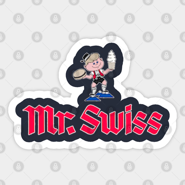 Mr. Swiss Restaurant Chain (Larger Text) Sticker by RetroZest